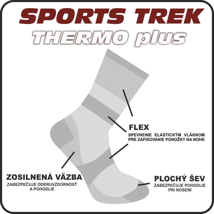 Sports Trek Thermo Ponožky Plus