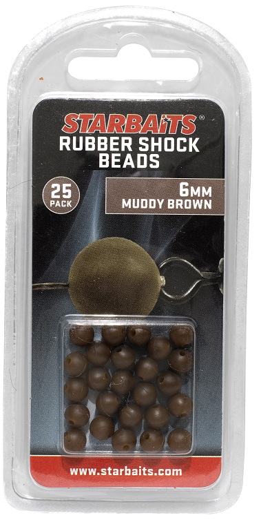 Starbaits Gumová kulička Rubber Shock Beads Hnědá