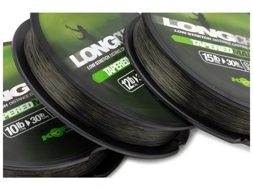 Korda Ujímaný Vlasec LongChuck Tapered Mainline Green 0,27-0,47mm 300m