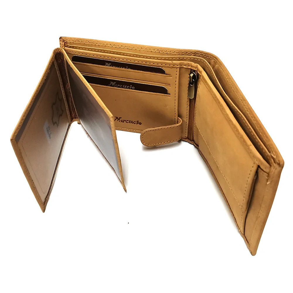 Mercucio Kožená peněženka Hnědá Štika