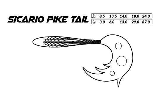 Mikado Gumová nástraha Sicario Pike Tail