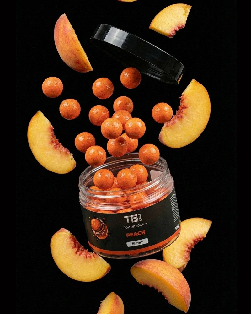 TB Baits Plovoucí Boilie Pop-Up Peach + NHDC 50g