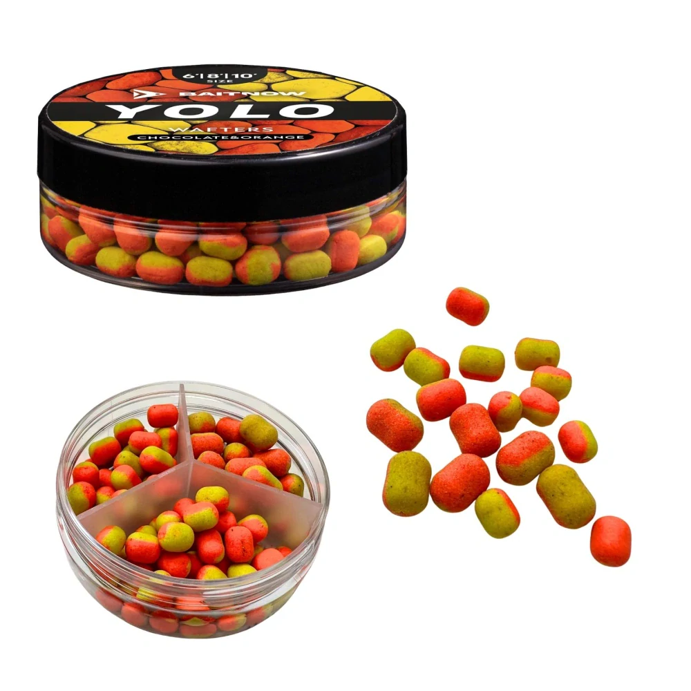 Baitnow Method Feeder Wafters YOLO Orange&Yellow Chocolate&Orange 6/8/10mm 24g