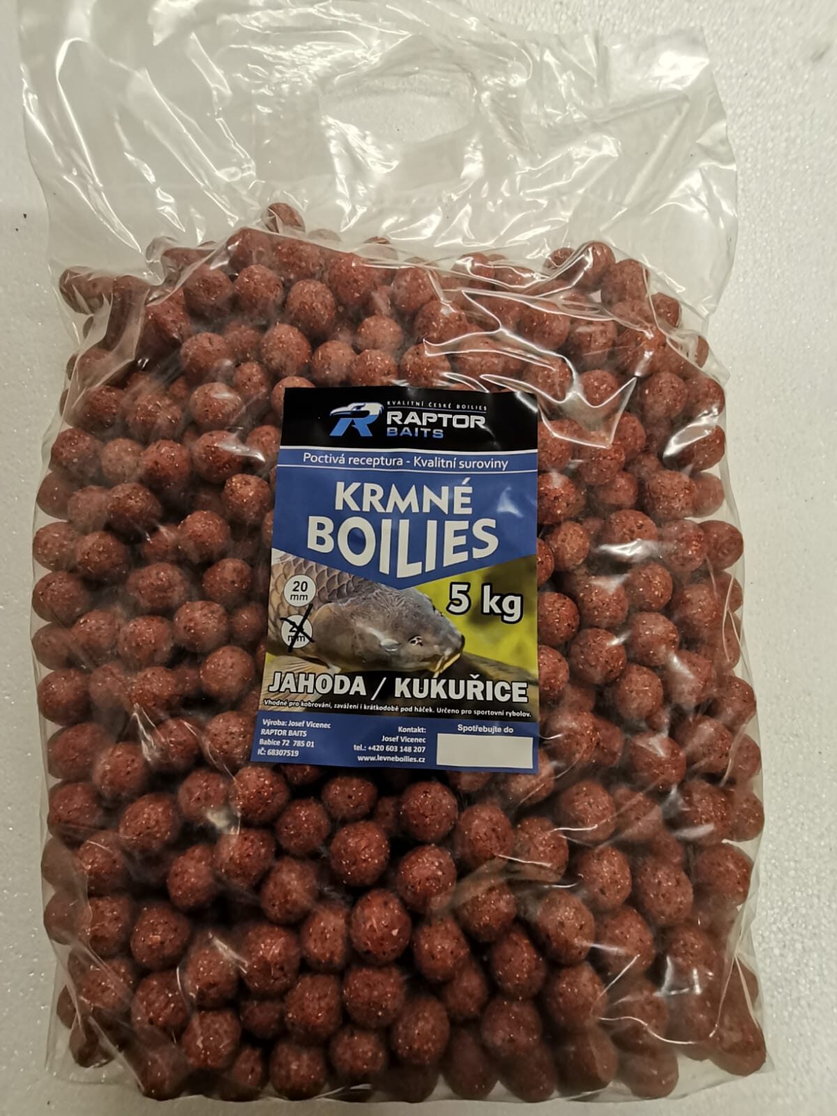 Raptor Baits Krmný boilies 5kg