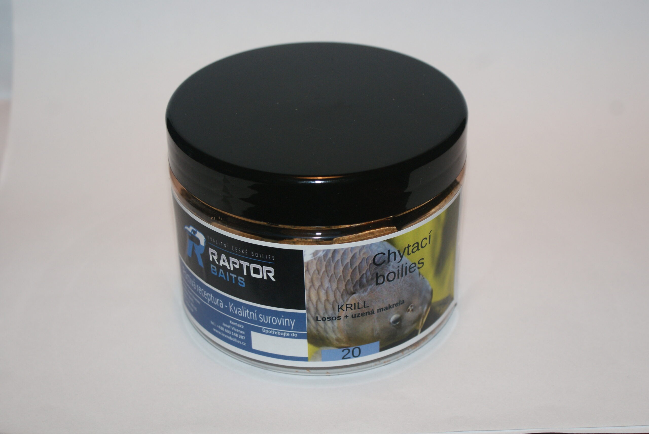 Raptor Baits Boosterované boilies Krill/Losos + Uzená Makrela 20mm 250g