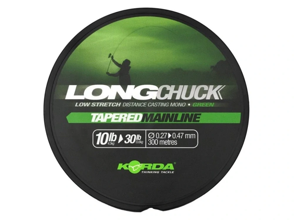 Korda Ujímaný Vlasec LongChuck Tapered Mainline Green 0,27-0,47mm 300m