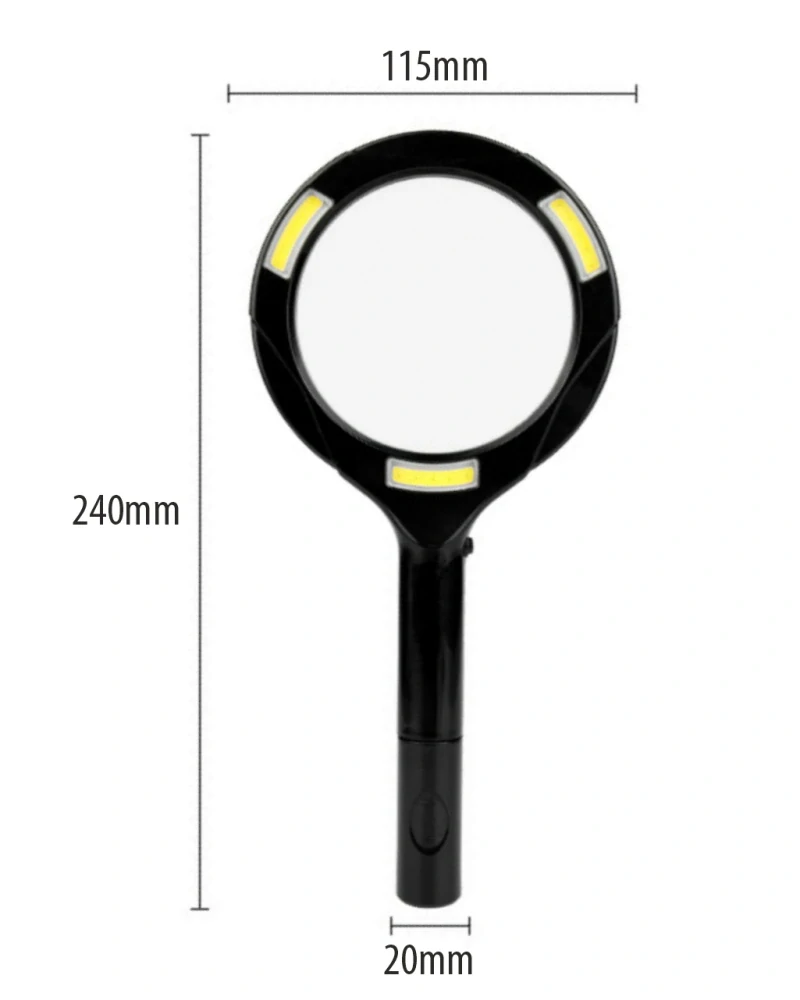 Trixline Lupa s LED osvětlením 3 COB 3x zoom TR-350M