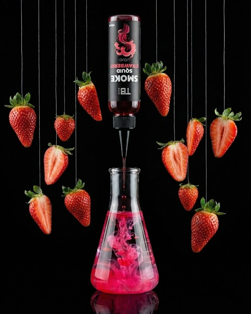 TB Baits Smoke Liquid Squid Strawberry 100ml