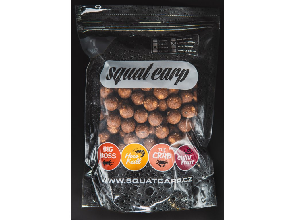 Squat Carp Hotové boilies Hero Krill 1kg