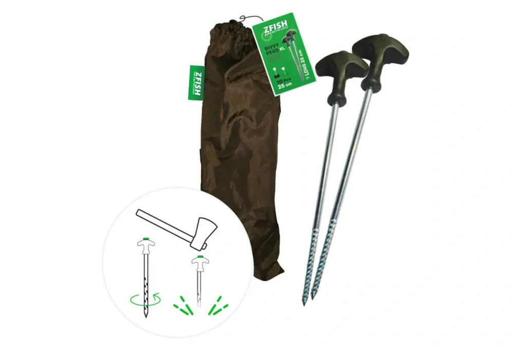 ZFISH Kolíky Bivvy Peg Set 25cm/10ks