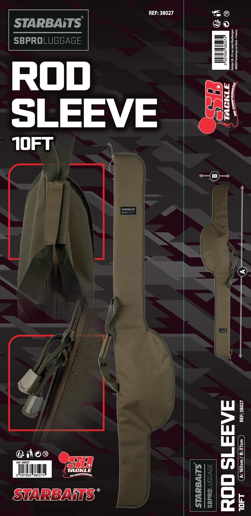 Starbaits Obal na 1 prut  PRO Individual Sleeve 10ft 3,0m