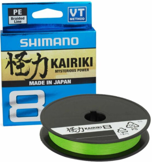 Shimano Šňůra Braided Line Kairiki 8 Zelená 150m