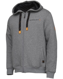 Savage Gear Mikina Classic Zip Hoodie Grey Melange