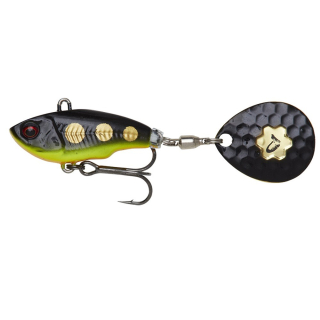 Savage Gear Třpytka Fat Tail Spin Sinking Black Magic