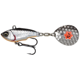 Savage Gear Třpytka Fat Tail Spin Sinking Dirty Silver