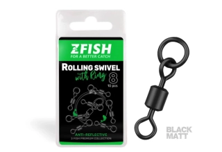 ZFISH Obratlík Rolling Swivel with Ring Black Matt 8