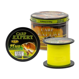Carp Expert Vlasec v Plechové dóze UV Fluo Žlutý 1000m