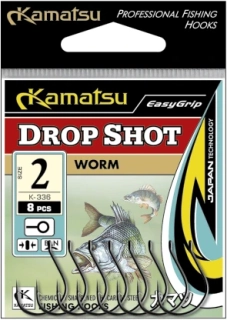 Kamatsu Háčky WORM DROP SHOT BLN s očkem 8ks